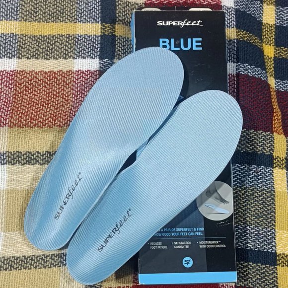 Superfeet High Arch Correction Insole, High Arch Support Insole, Blue F Size - Picture 1 of 5